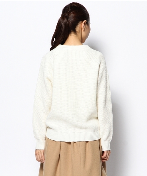 LOUNGEDRESS（ラウンジドレス）の「ミドルゲージニット（ニット/セーター・レディース・アイボリー/レッド/ブラック・ﾌﾘ-）」の8枚目の写真