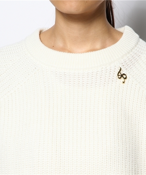 LOUNGEDRESS（ラウンジドレス）の「ミドルゲージニット（ニット/セーター・レディース・アイボリー/レッド/ブラック・ﾌﾘ-）」の12枚目の写真