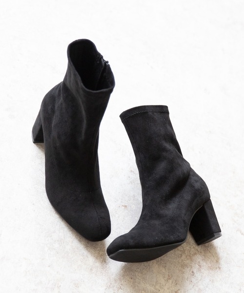 menue（メヌエ）の「スクエアトゥ 美脚魅せ ストレッチブーツ（ブーツ・レディース・ブラック/アイボリー/ブラック系その他/ブラウン系その他/ベージュ/ダークブラウン/グレイッシュベージュ・LL/3L/S/M/L/XS）」の14枚目の写真