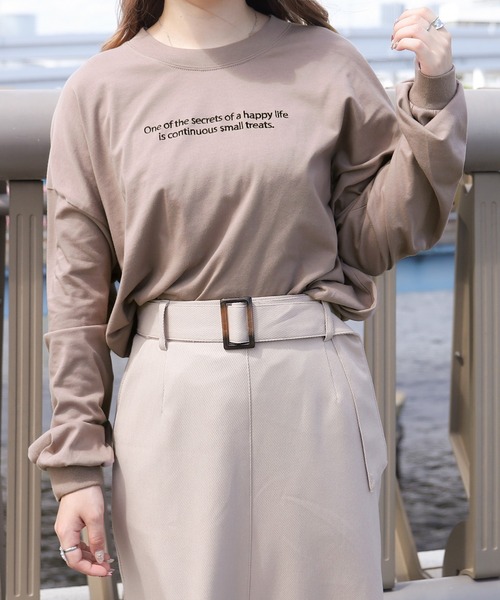 PairPair（ペアペア）の「バックプリント合わせ絵ロンTセット(ユニセックス)（Tシャツ/カットソー・レディース・オフホワイト/ブルー/モカ/スミクロ・FREE）」の20枚目の写真