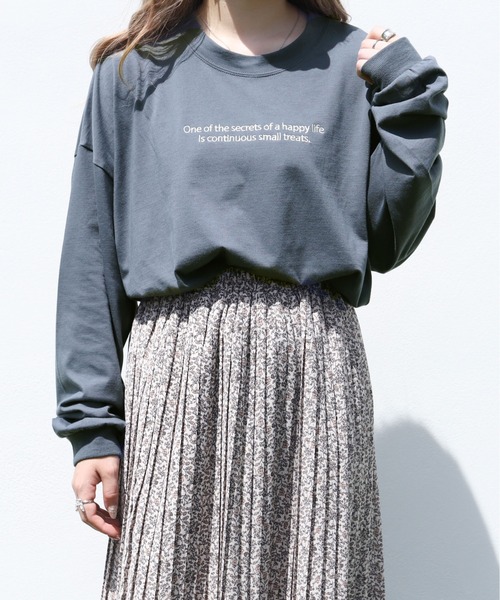 PairPair（ペアペア）の「バックプリント合わせ絵ロンTセット(ユニセックス)（Tシャツ/カットソー・レディース・オフホワイト/ブルー/モカ/スミクロ・FREE）」の9枚目の写真