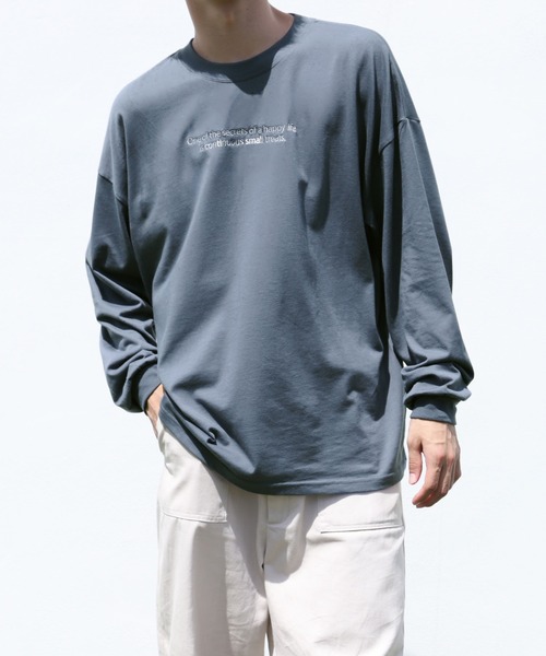 PairPair（ペアペア）の「バックプリント合わせ絵ロンTセット(ユニセックス)（Tシャツ/カットソー・レディース・オフホワイト/ブルー/モカ/スミクロ・FREE）」の6枚目の写真