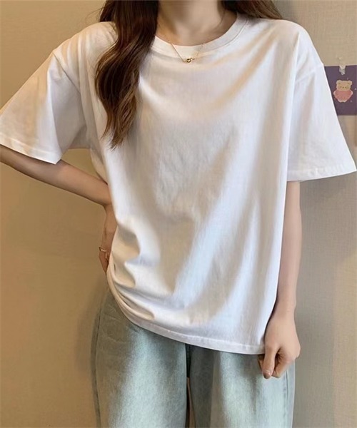 Dream garden（ドリームガーデン）の「レディス半袖Tシャツ（Tシャツ/カットソー・レディース・ブラック/チャコールグレー/ホワイト/ピンク/グリーン/イエロー/パープル/ブルー/オレンジ/ダークブルー/レッド/チェリーピンク/ライトブルー・M/L/XL/XXL）」の2枚目の写真