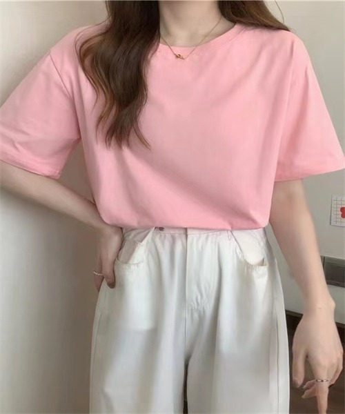 Dream garden（ドリームガーデン）の「レディス半袖Tシャツ（Tシャツ/カットソー・レディース・ブラック/チャコールグレー/ホワイト/ピンク/グリーン/イエロー/パープル/ブルー/オレンジ/ダークブルー/レッド/チェリーピンク/ライトブルー・M/L/XL/XXL）」の10枚目の写真