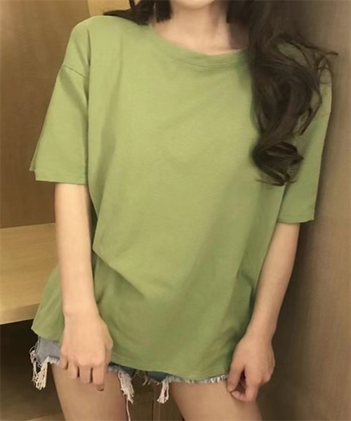 Dream garden（ドリームガーデン）の「レディス半袖Tシャツ（Tシャツ/カットソー・レディース・ブラック/チャコールグレー/ホワイト/ピンク/グリーン/イエロー/パープル/ブルー/オレンジ/ダークブルー/レッド/チェリーピンク/ライトブルー・M/L/XL/XXL）」の5枚目の写真