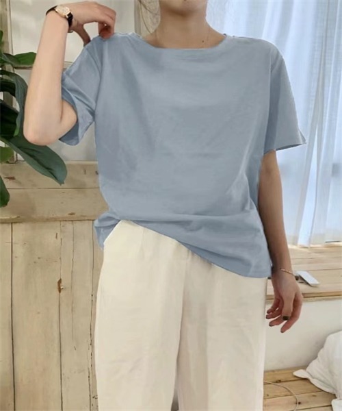 Dream garden（ドリームガーデン）の「レディス半袖Tシャツ（Tシャツ/カットソー・レディース・ブラック/チャコールグレー/ホワイト/ピンク/グリーン/イエロー/パープル/ブルー/オレンジ/ダークブルー/レッド/チェリーピンク/ライトブルー・M/L/XL/XXL）」の14枚目の写真