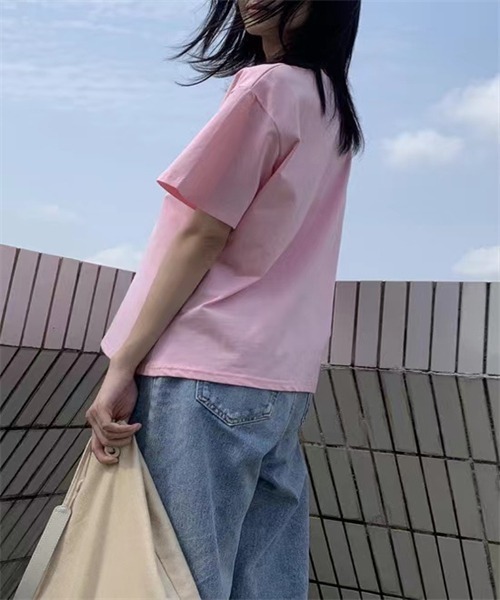 Dream garden（ドリームガーデン）の「レディス半袖Tシャツ（Tシャツ/カットソー・レディース・ブラック/チャコールグレー/ホワイト/ピンク/グリーン/イエロー/パープル/ブルー/オレンジ/ダークブルー/レッド/チェリーピンク/ライトブルー・M/L/XL/XXL）」の18枚目の写真