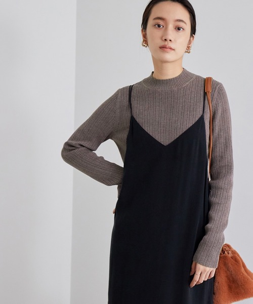 ADAM ET ROPE'(アダムエロペ)の「【WEB限定】WOOL混変形RIBプルオーバー(ニット/セーター・レディース・ブラウン系その他2/ミント/ラベンダー/クリーム・FREE)」の2枚目の写真
