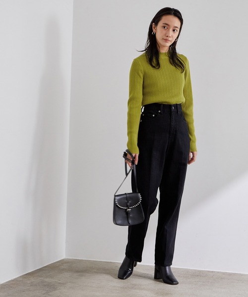 ADAM ET ROPE'(アダムエロペ)の「【WEB限定】WOOL混変形RIBプルオーバー(ニット/セーター・レディース・ブラウン系その他2/ミント/ラベンダー/クリーム・FREE)」の8枚目の写真