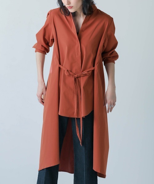 Bou Jeloud（ブージュルード）の「バックロングAラインチュニック（チュニック・レディース・カーキ/ブラック/ベージュ/ピンク・38）」の2枚目の写真