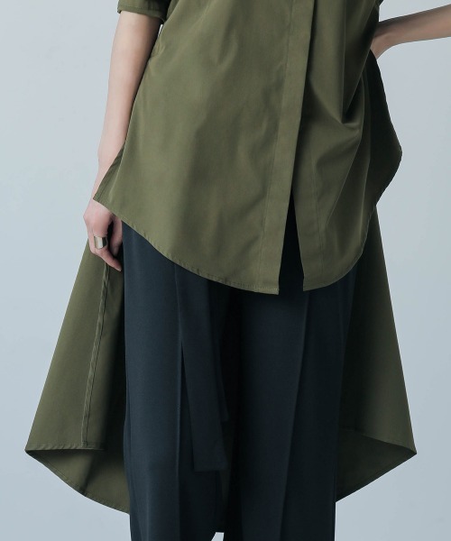 Bou Jeloud（ブージュルード）の「バックロングAラインチュニック（チュニック・レディース・カーキ/ブラック/ベージュ/ピンク・38）」の8枚目の写真