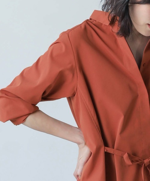 Bou Jeloud（ブージュルード）の「バックロングAラインチュニック（チュニック・レディース・カーキ/ブラック/ベージュ/ピンク・38）」の15枚目の写真