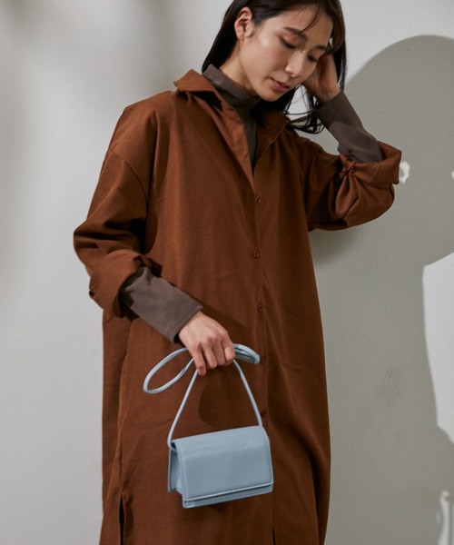 ECRIRE(エクリール)の「ロングシャツワンピース(ワンピース・レディース・ブラック/ベージュ/ブラウン・フリー)」の18枚目の写真