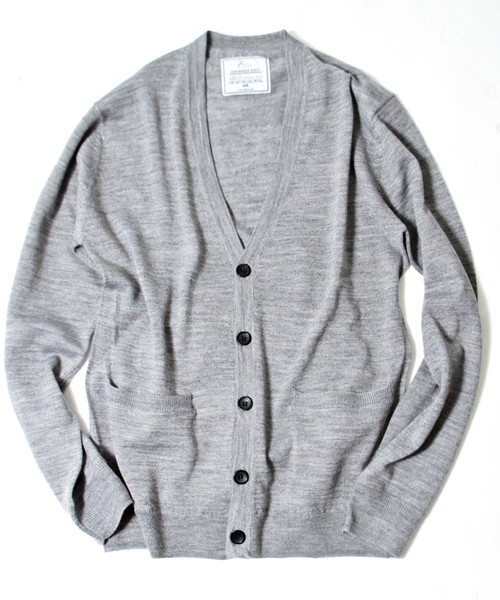 HARE（ハレ）の「イージーケア加工ニットカーディガン【HARE】（カーディガン/ボレロ・メンズ・オフホワイト/ブラック/グレー/ボルドー/ネイビー・SMALL/MEDIUM/LARGE）」の3枚目の写真