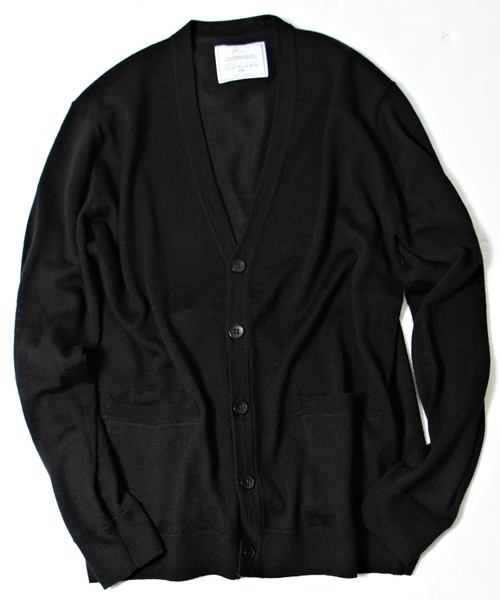 HARE（ハレ）の「イージーケア加工ニットカーディガン【HARE】（カーディガン/ボレロ・メンズ・オフホワイト/ブラック/グレー/ボルドー/ネイビー・SMALL/MEDIUM/LARGE）」の2枚目の写真