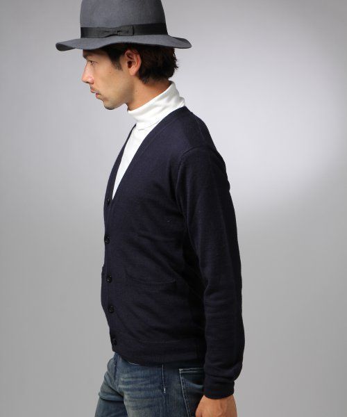 HARE（ハレ）の「イージーケア加工ニットカーディガン【HARE】（カーディガン/ボレロ・メンズ・オフホワイト/ブラック/グレー/ボルドー/ネイビー・SMALL/MEDIUM/LARGE）」の17枚目の写真
