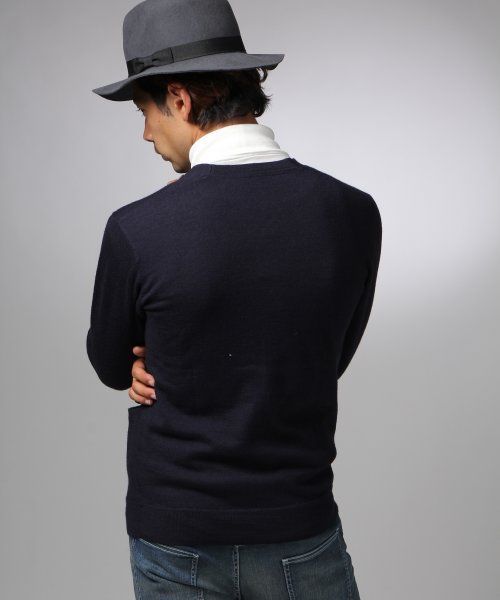 HARE（ハレ）の「イージーケア加工ニットカーディガン【HARE】（カーディガン/ボレロ・メンズ・オフホワイト/ブラック/グレー/ボルドー/ネイビー・SMALL/MEDIUM/LARGE）」の18枚目の写真