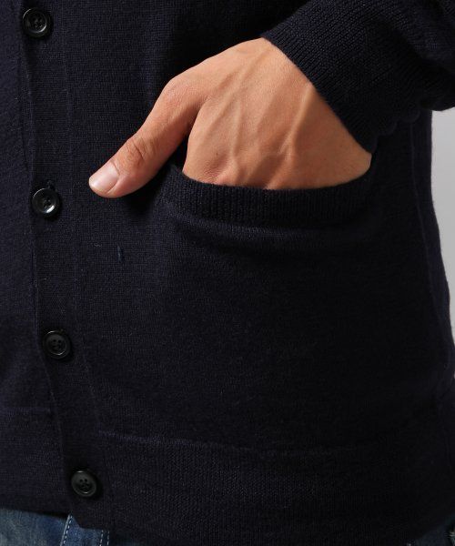 HARE（ハレ）の「イージーケア加工ニットカーディガン【HARE】（カーディガン/ボレロ・メンズ・オフホワイト/ブラック/グレー/ボルドー/ネイビー・SMALL/MEDIUM/LARGE）」の14枚目の写真
