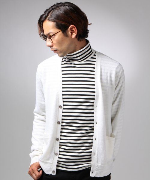 HARE（ハレ）の「イージーケア加工ニットカーディガン【HARE】（カーディガン/ボレロ・メンズ・オフホワイト/ブラック/グレー/ボルドー/ネイビー・SMALL/MEDIUM/LARGE）」の19枚目の写真