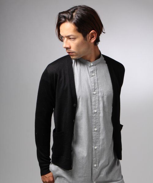 HARE（ハレ）の「イージーケア加工ニットカーディガン【HARE】（カーディガン/ボレロ・メンズ・オフホワイト/ブラック/グレー/ボルドー/ネイビー・SMALL/MEDIUM/LARGE）」の20枚目の写真