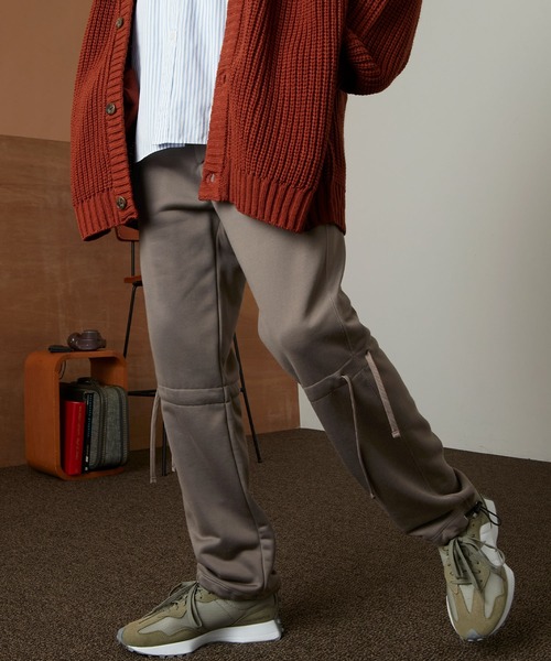 EMMA CLOTHES（エマクローズ）の「ドローコード クオリティーブライト裏毛スウェットテーパードパンツ/EMMA CLOTHES（スウェットパンツ・メンズ・ブラック/アッシュブラウン/ダークグレー/グリーン系その他/グレイッシュベージュ/ブルー系その他・M/L）」の18枚目の写真