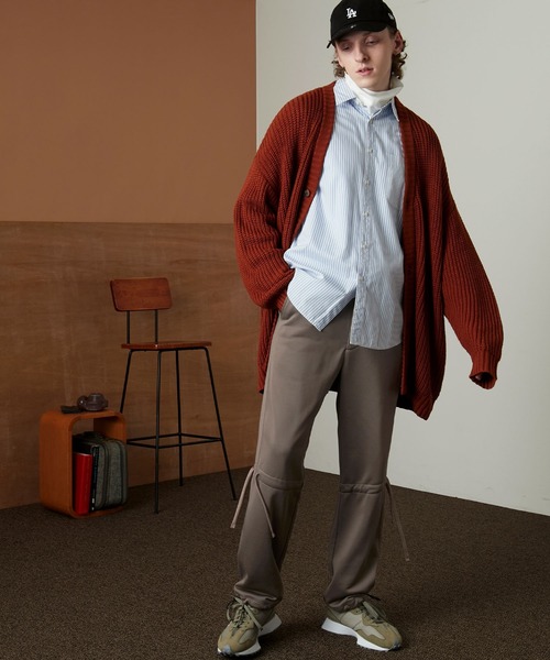 EMMA CLOTHES（エマクローズ）の「ドローコード クオリティーブライト裏毛スウェットテーパードパンツ/EMMA CLOTHES（スウェットパンツ・メンズ・ブラック/アッシュブラウン/ダークグレー/グリーン系その他/グレイッシュベージュ/ブルー系その他・M/L）」の15枚目の写真