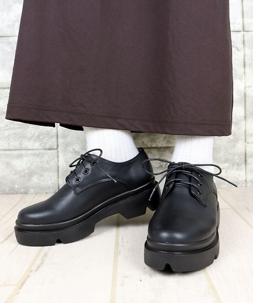 LibertyDoll(リバティードール)の「Liberty Doll / 厚底オックスフォードシューズ(3030)(ドレスシューズ・レディース・ブラック/ブラック系その他・M/L/LL/S)」の3枚目の写真