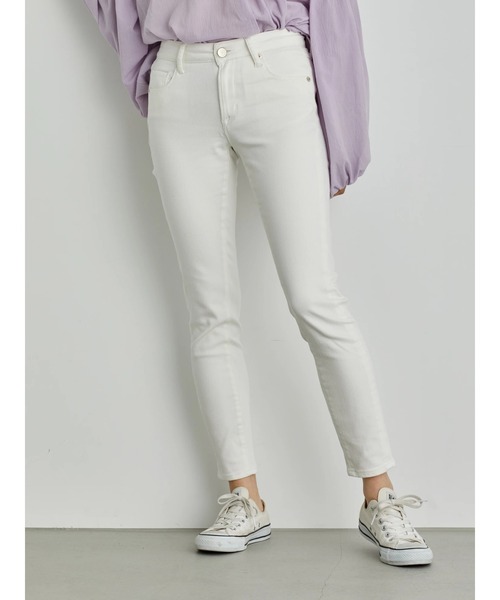AMERICAN HOLIC（アメリカンホリック）の「スキニーフィットホワイトカツラギ（デニムパンツ・レディース・ホワイト・X-SMALL/SMALL/MEDIUM/LARGE/LL）」の5枚目の写真
