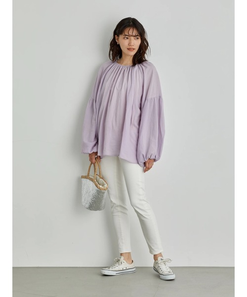 AMERICAN HOLIC（アメリカンホリック）の「スキニーフィットホワイトカツラギ（デニムパンツ・レディース・ホワイト・X-SMALL/SMALL/MEDIUM/LARGE/LL）」の6枚目の写真