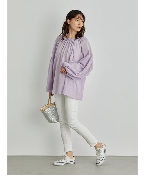 AMERICAN HOLIC（アメリカンホリック）の「スキニーフィットホワイトカツラギ（デニムパンツ・レディース・ホワイト・X-SMALL/SMALL/MEDIUM/LARGE/LL）」の7枚目の写真