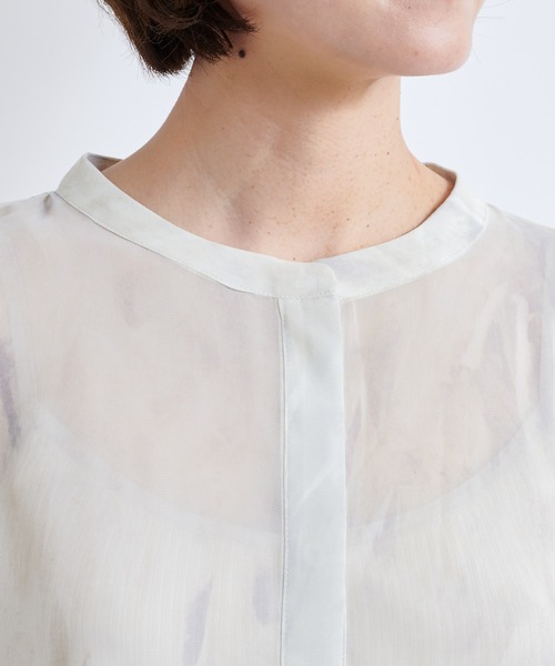 DouDou（ドゥドゥ）の「マーブルプリントBIGシャツ（シャツ/ブラウス・レディース・グリーン/ブルー・FREE）」の5枚目の写真