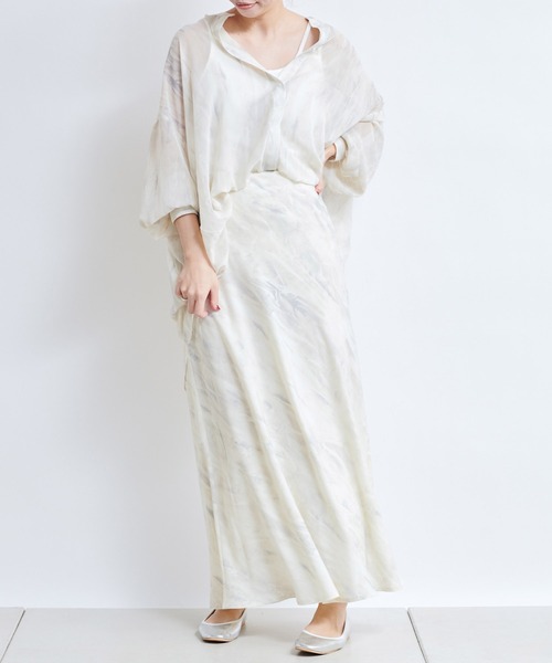 DouDou（ドゥドゥ）の「マーブルプリントBIGシャツ（シャツ/ブラウス・レディース・グリーン/ブルー・FREE）」の17枚目の写真