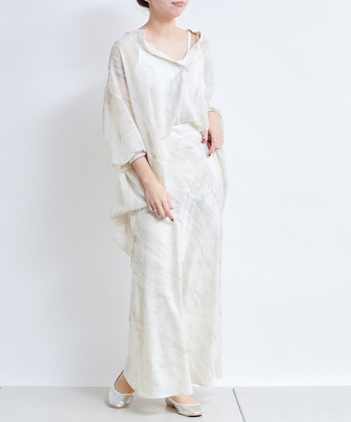 DouDou（ドゥドゥ）の「マーブルプリントBIGシャツ（シャツ/ブラウス・レディース・グリーン/ブルー・FREE）」の18枚目の写真