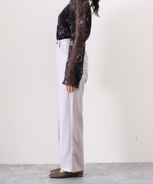 archives（アルシーヴ）の「エステルツイルストレッチパンツ（その他パンツ・レディース・チャコールグレー/ベージュ/オレンジ/グレイッシュベージュ・MEDIUM）」の11枚目の写真