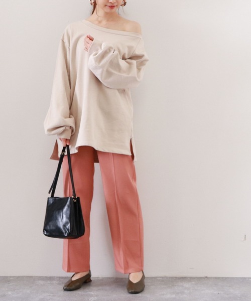 archives（アルシーヴ）の「エステルツイルストレッチパンツ（その他パンツ・レディース・チャコールグレー/ベージュ/オレンジ/グレイッシュベージュ・MEDIUM）」の18枚目の写真