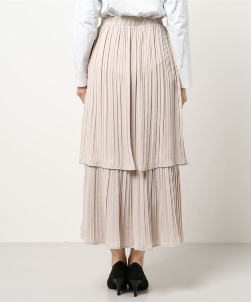 archives（アルシーヴ）の「プリーツティアードスカート（スカート・レディース・ブルー/ブラック/ピンクベージュ/ベージュ/グリーン・MEDIUM）」の6枚目の写真