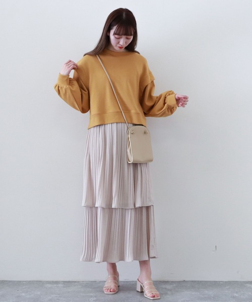 archives（アルシーヴ）の「プリーツティアードスカート（スカート・レディース・ブルー/ブラック/ピンクベージュ/ベージュ/グリーン・MEDIUM）」の8枚目の写真