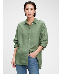 GAP | オーバーサイズ リネンシャツ(シャツ/ブラウス)