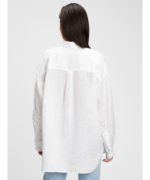 ギャップ　GAP リネン　シャツ　2枚セット　ホワイト　ベージュ　美品　麻　長袖 ギャップ GAP リネン シャツ 2枚セット ホワイト ベージュ 美品