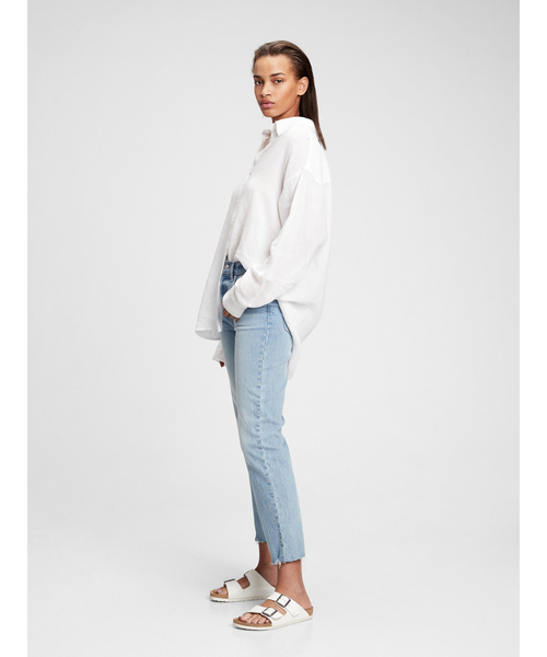 GAP(ギャップ)の「オーバーサイズ リネンシャツ(シャツ/ブラウス・レディース・その他2/その他/ネイビー/ブラウン/ライラック/ホワイト・XS/S/L/XXS/M)」の21枚目の写真