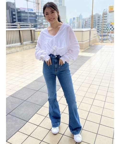 GAP(ギャップ)の「オーバーサイズ リネンシャツ(シャツ/ブラウス・レディース・その他2/その他/ネイビー/ブラウン/ライラック/ホワイト・XS/S/L/XXS/M)」の19枚目の写真