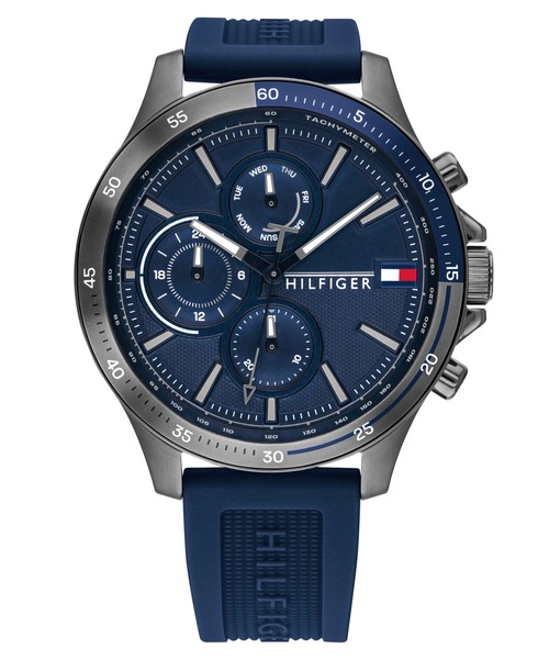 TOMMY HILFIGER（トミーヒルフィガー）の「【TOMMY HILFIGER】トミーヒルフィガー BANK 腕時計 クォーツ（アナログ腕時計・メンズ・ホワイト/レッド/ブルー・FREE）」の2枚目の写真