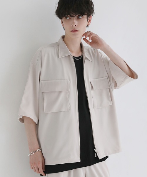 セール】【セットアップ 2点セット】ポリトロストレッチドレープ