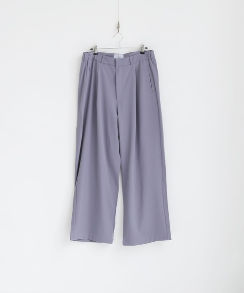 LILL（リル）の「【セットアップ 2点セット】ポリトロストレッチドレープリラクシング半袖ビッグポケットジップシャツ+ワイドパンツ（セットアップ・メンズ・ブラック/ネイビー/ブラウン/グレー/オフホワイト/グレー系/ダークブラウン/ブルー・S/M/L/XL）」の18枚目の写真