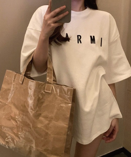 meJane（ミージェーン）の「NARMIベーシック ルーズ半袖Ｔ【ZOZOTOWN限定】（Tシャツ/カットソー・レディース・ホワイト/ブラック・FREE）」の3枚目の写真