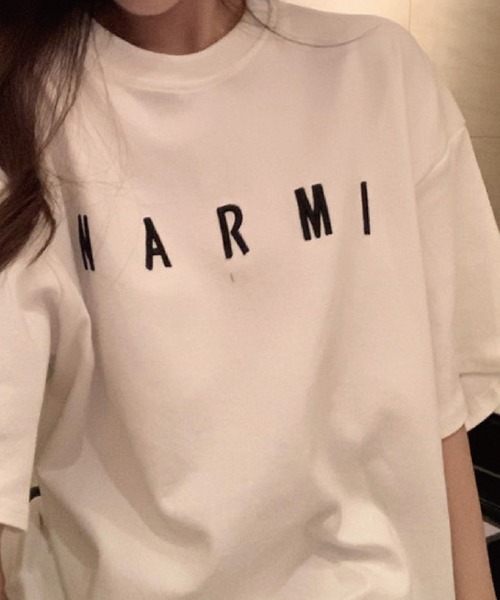 meJane（ミージェーン）の「NARMIベーシック ルーズ半袖Ｔ【ZOZOTOWN限定】（Tシャツ/カットソー・レディース・ホワイト/ブラック・FREE）」の4枚目の写真