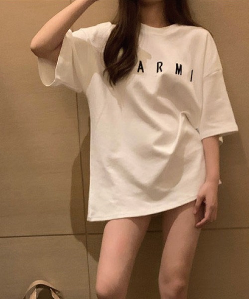 meJane（ミージェーン）の「NARMIベーシック ルーズ半袖Ｔ【ZOZOTOWN限定】（Tシャツ/カットソー・レディース・ホワイト/ブラック・FREE）」の5枚目の写真