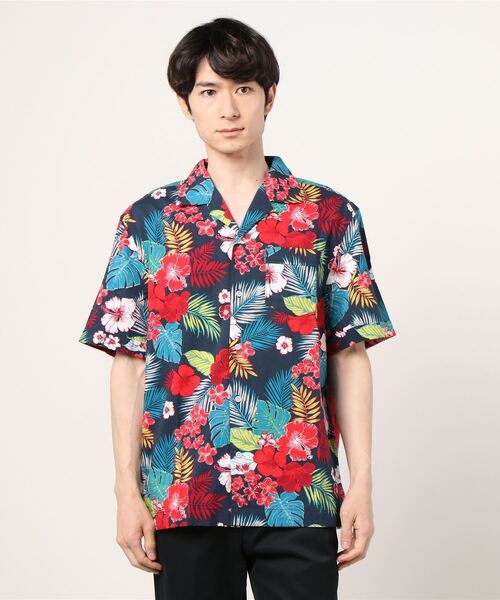 Original Penguin by Munsingwear（オリジナルペンギン バイ マンシングウェア）の「ペンギン バイ マンシングウェア フラワープリントオープンカラーシャツ メンズ ユニセックス ウェア スポーツウェア ゴルフ（シャツ/ブラウス・メンズ・マルチ・LL/M/L）」の4枚目の写真