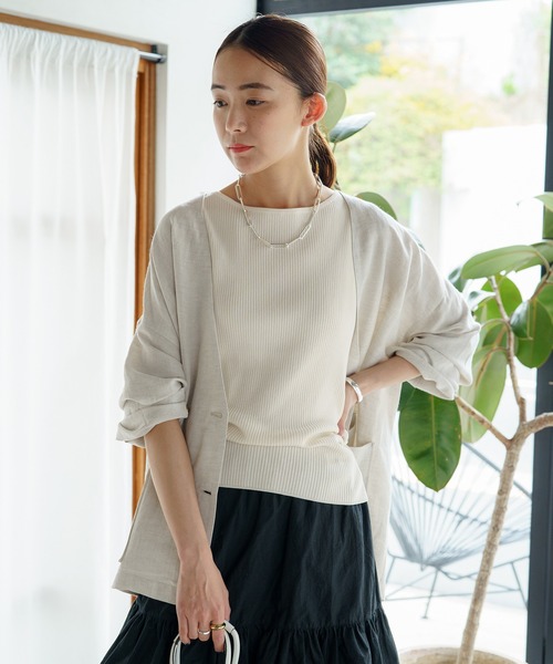 LOUNGEDRESS（ラウンジドレス）の「リネンノーカラージャケット