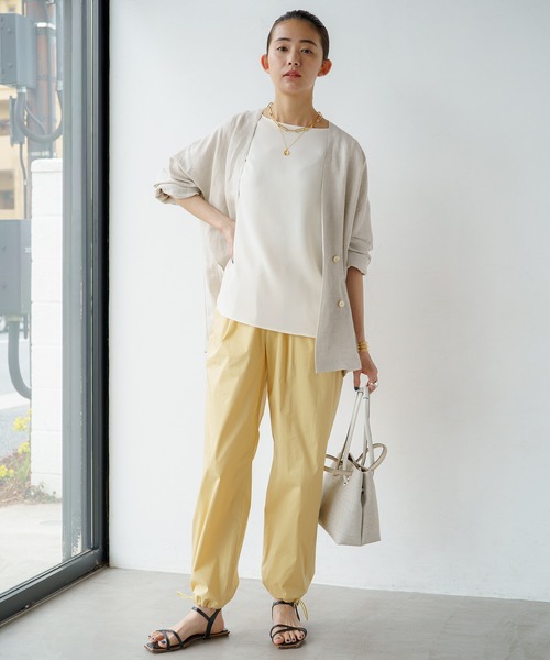 女性が喜ぶ♪ LOUNGEDRESS（ラウンジドレス）の「リネンノーカラージャケット ジャケット・アウター